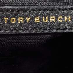 Pre Owned Tory Burch Black Leather Mini Marion Crossbody Bag