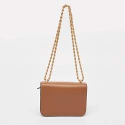 Pre Owned Tory Burch Brown Leather Eleanor Shoulder Bag