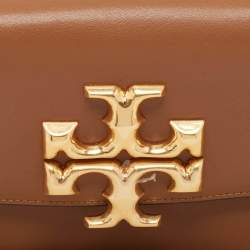 Pre Owned Tory Burch Brown Leather Eleanor Shoulder Bag