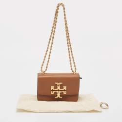 Pre Owned Tory Burch Brown Leather Eleanor Shoulder Bag