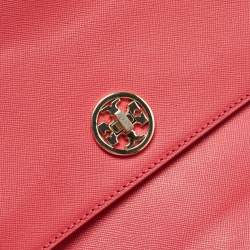 Tory Burch Pink Leather Robinson Top Handle Bag