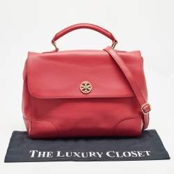 Tory Burch Pink Leather Robinson Top Handle Bag