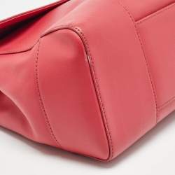 Tory Burch Pink Leather Robinson Top Handle Bag