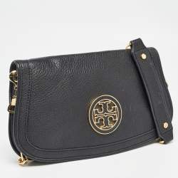 Pre Owned Tory Burch Black Leather Amanda Crossbody Bag