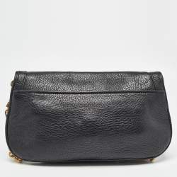 Pre Owned Tory Burch Black Leather Amanda Crossbody Bag