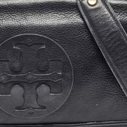 Tory Burch Black Leather Reva Chain Flap Bag