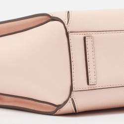 Pre Owned Tory Burch Peach Leather Robinson Tote