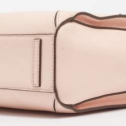 Pre Owned Tory Burch Peach Leather Robinson Tote