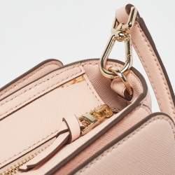 Pre Owned Tory Burch Peach Leather Robinson Tote