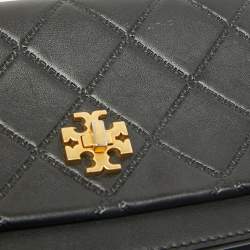 Pre Owned Tory Burch Black Leather Georgia Clutch Bag
