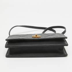 Pre Owned Tory Burch Black Leather Georgia Clutch Bag