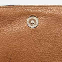 Tory Burch Brown Leather Bombe T Combe Crossbody Bag