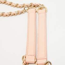 Pre Owned Tory Burch Peach Leather Marion Shoulder Bag