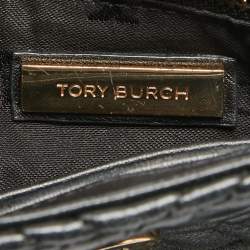 Tory Burch Black Quilted Leather Fleming Shoulder Bag