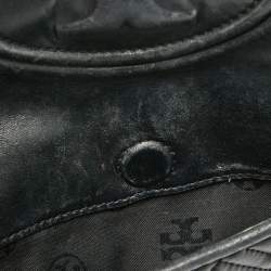 Tory Burch Black Quilted Leather Fleming Shoulder Bag