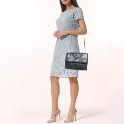 Tory Burch Black Quilted Leather Fleming Shoulder Bag