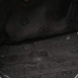 Tory Burch Black Quilted Leather Fleming Shoulder Bag