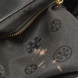 Tory Burch Black Quilted Leather Fleming Shoulder Bag