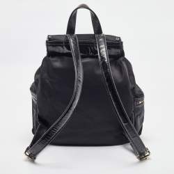 Tory Burch Black Nylon Bill Backpack