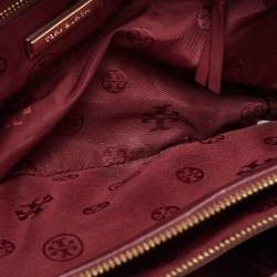 Tory Burch Burgundy Quilted Leather Fleming Chain Tote