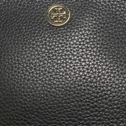 Pre Owned Tory Burch Black Leather Robinson Double Zip Crossbody Bag