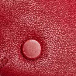 Pre Owned Tory Burch Red Leather Britten Crossbody Bag