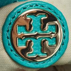 Pre Owned Tory Burch Green Leather Amanda Crossbody Bag