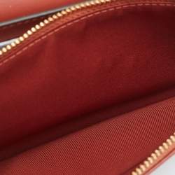 Pre Owned Tory Burch Brown Brick Quilted Velvet Small Kira Shoulder Bag