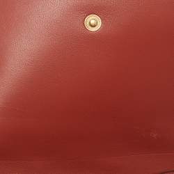 Pre Owned Tory Burch Brown Brick Quilted Velvet Small Kira Shoulder Bag