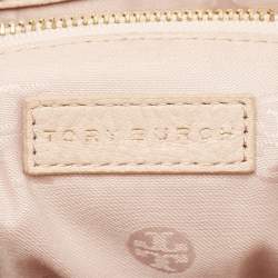 Tory Burch Peach Leather Marion Shoulder Bag