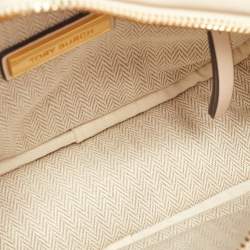 Pre Owned Tory Burch Cream Quilted Leather Small Kira Camera Bag