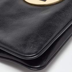 Tory Burch Black Leather Reva Chain Clutch
