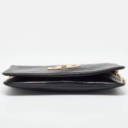 Tory Burch Black Leather Reva Chain Clutch