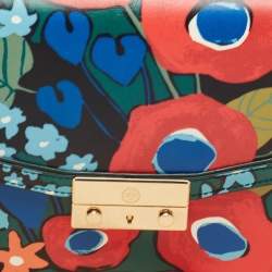 Pre Owned Tory Burch Multicolor Leather Floral Juliette Shoulder Bag