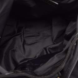 Pre Owned Tory Burch Black Leather and Nylon Mini Scout Backpack