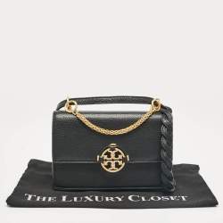 Pre Owned Tory Burch Black Leather Mini Miller Shoulder Bag