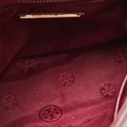 Tory Burch Burgundy Leather Fleming Shoulder Bag