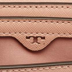 Tory Burch Peach Leather Mini Robinson Shoulder Bag