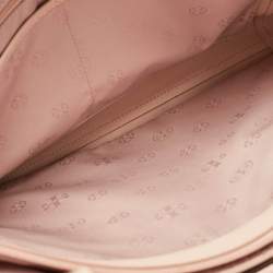 Pre Owned Tory Burch Pink Leather Large York Buckle Tote