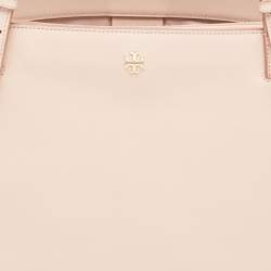 Pre Owned Tory Burch Pink Leather Large York Buckle Tote
