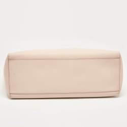 Pre Owned Tory Burch Pink Leather Large York Buckle Tote