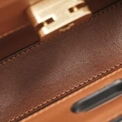 Pre Owned Tory Burch Black Leather Petite Lee Radziwill Top Handle Bag