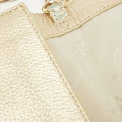 Tory Burch Gold Leather Adalyn Chain Clutch