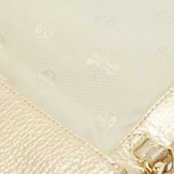 Tory Burch Gold Leather Adalyn Chain Clutch