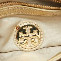 Tory Burch Gold Leather Adalyn Chain Clutch