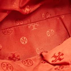 Pre Owned Tory Burch Red Leather Thea Bucket Shoulder Bag