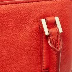 Pre Owned Tory Burch Red Leather Thea Bucket Shoulder Bag