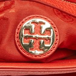 Pre Owned Tory Burch Red Leather Thea Bucket Shoulder Bag