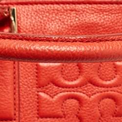 Pre Owned Tory Burch Red Leather Thea Bucket Shoulder Bag