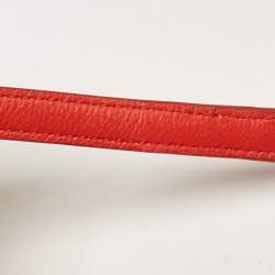 Pre Owned Tory Burch Red Leather Thea Bucket Shoulder Bag